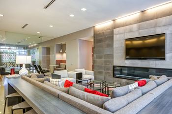 Resident lounge with comfortable, communal seating areas